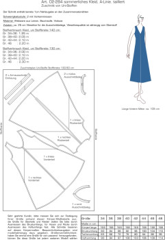 Preview: Art. 02-284 sommerliches Kleid in A-Linie